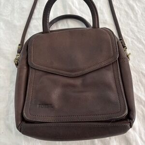 Genuine Fossil Medium Brown Leather Purse With Built-In‎ Card Holder